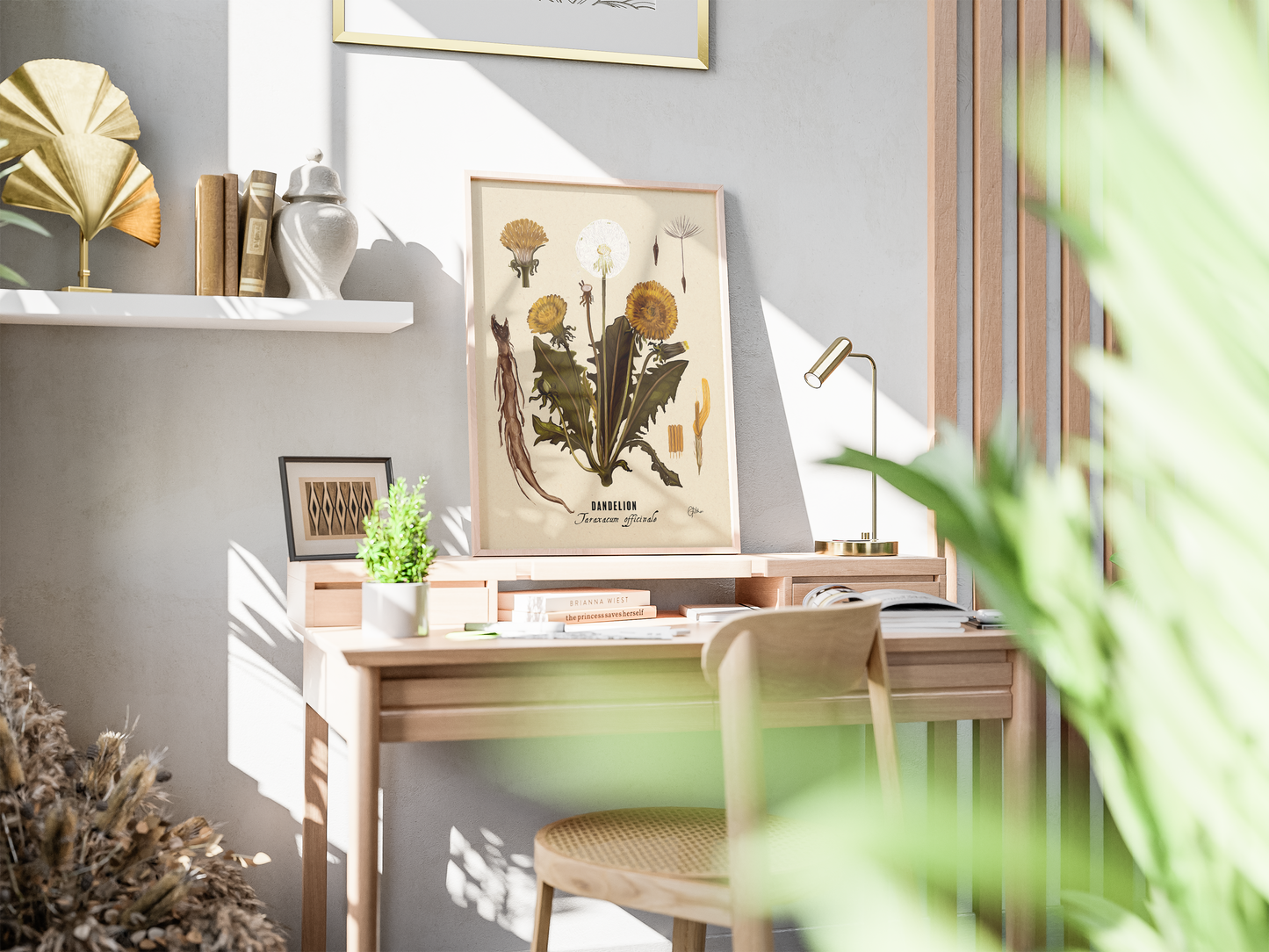 Dandelion Botanical Illustration Art Print | A3 Size | Matte Paper | 200g/m²