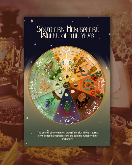 Southern Hemisphere Wheel of the Year | Art Poster